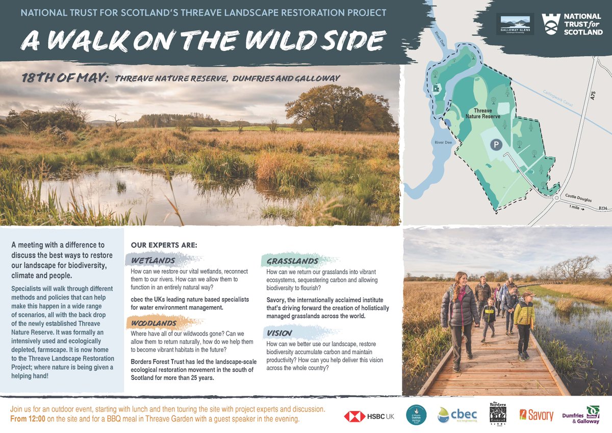 💧🌿A Walk on the Wildside event tomorrow!  Our very own Kate Comins will be running the 'Wetlands Workshop' - pop along for this fantastic outdoor event and BBQ! @N_T_S  @gallowayglens #walkonthewildside #wetlands  #outdoorevents #TheaveNatureReserve #DumfriesandGalloway