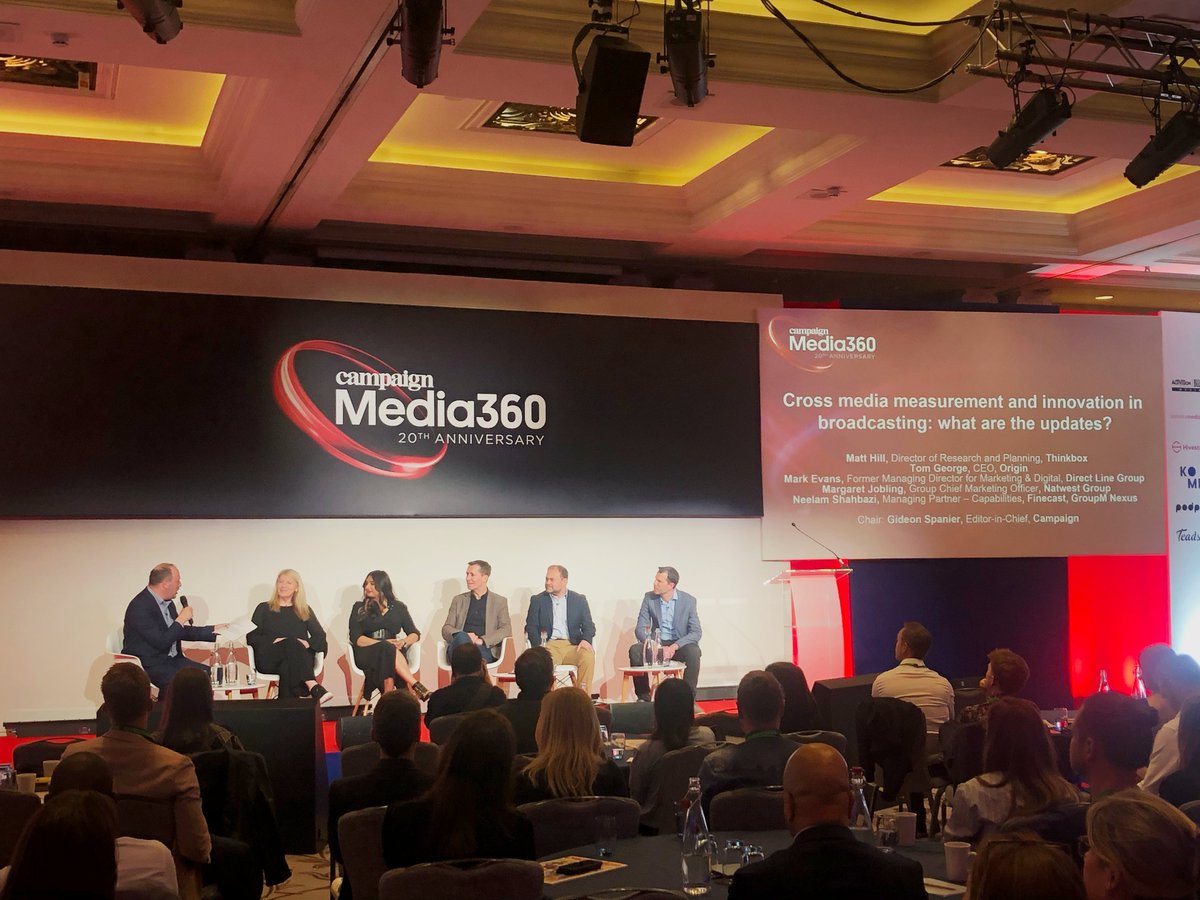 Media360 (@media360event) on Twitter photo Our panel is discussing how to crack cross-media measurement - <a href="/Thinkboxtv/">Thinkbox</a>, Origin, <a href="/DLGroupMedia/">Direct Line Group</a>, <a href="/NatWestGroup/">NatWest Group</a> and <a href="/Finecast/">Finecast</a> @GroupMNexus are live now at #Media360 Our panel is discussing how to crack cross-media measurement - <a href="/Thinkboxtv/">Thinkbox</a>, Origin, <a href="/DLGroupMedia/">Direct Line Group</a>, <a href="/NatWestGroup/">NatWest Group</a> and <a href="/Finecast/">Finecast</a> @GroupMNexus are live now at #Media360