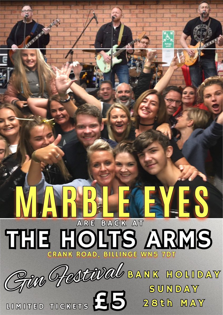 BANK HOLIDAY SUNDAY 28 MAY
GIN FESTIVAL at The Holts Arms

The first allocation of tickets sold out with more arriving TODAY! Once they’re gone, they’re gone so don’t delay! 

*TICKETS ONLY £5 * &amp; can be picked up from the Holts Arms

We can’t wait to see you there 😃👍🏼

Pls RT