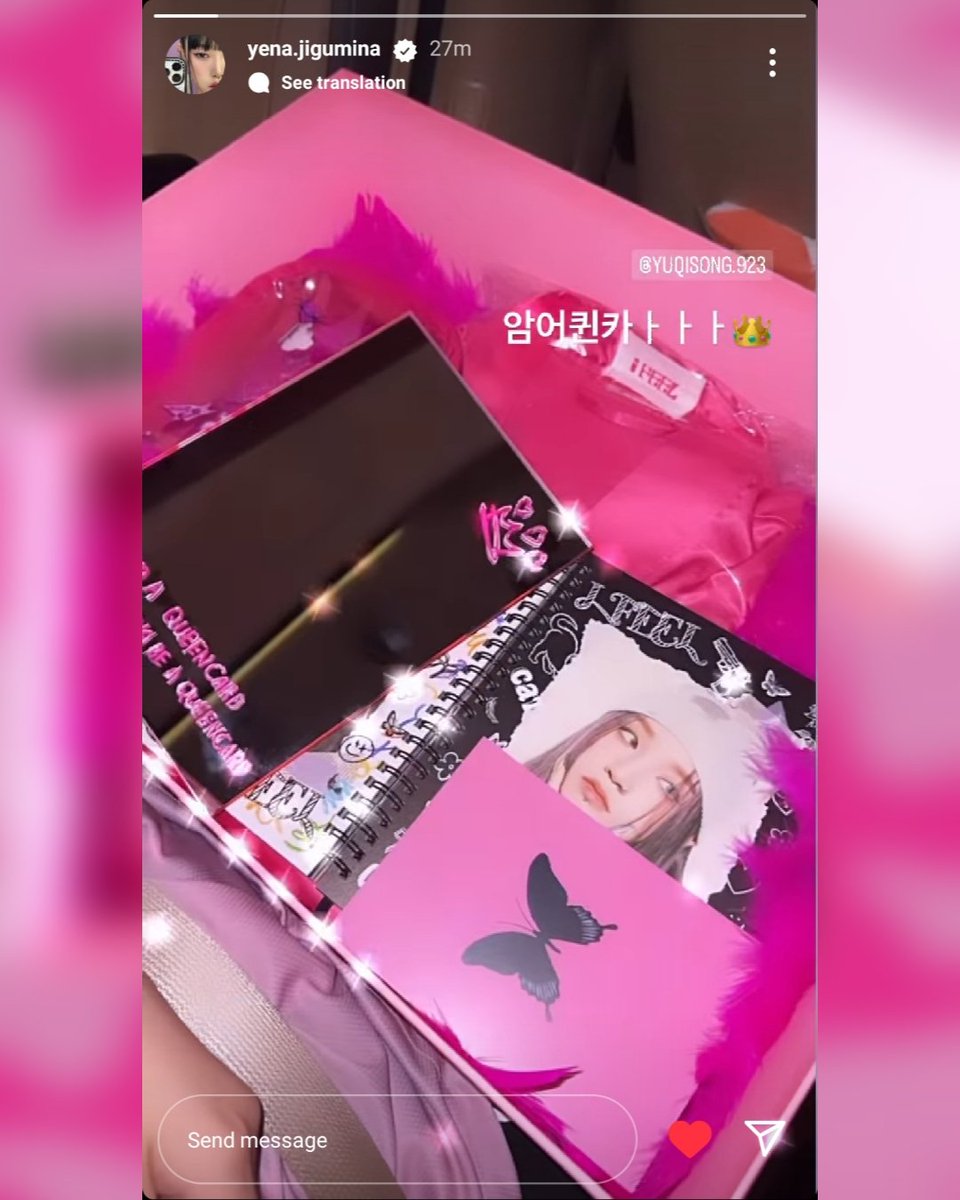 Idols that received the 'Queencard Box' so far:

Somi (from SOYEON)
Hyuna (from SOYEON)
Yena (from YUQI)

#GIDLE #여자아이들