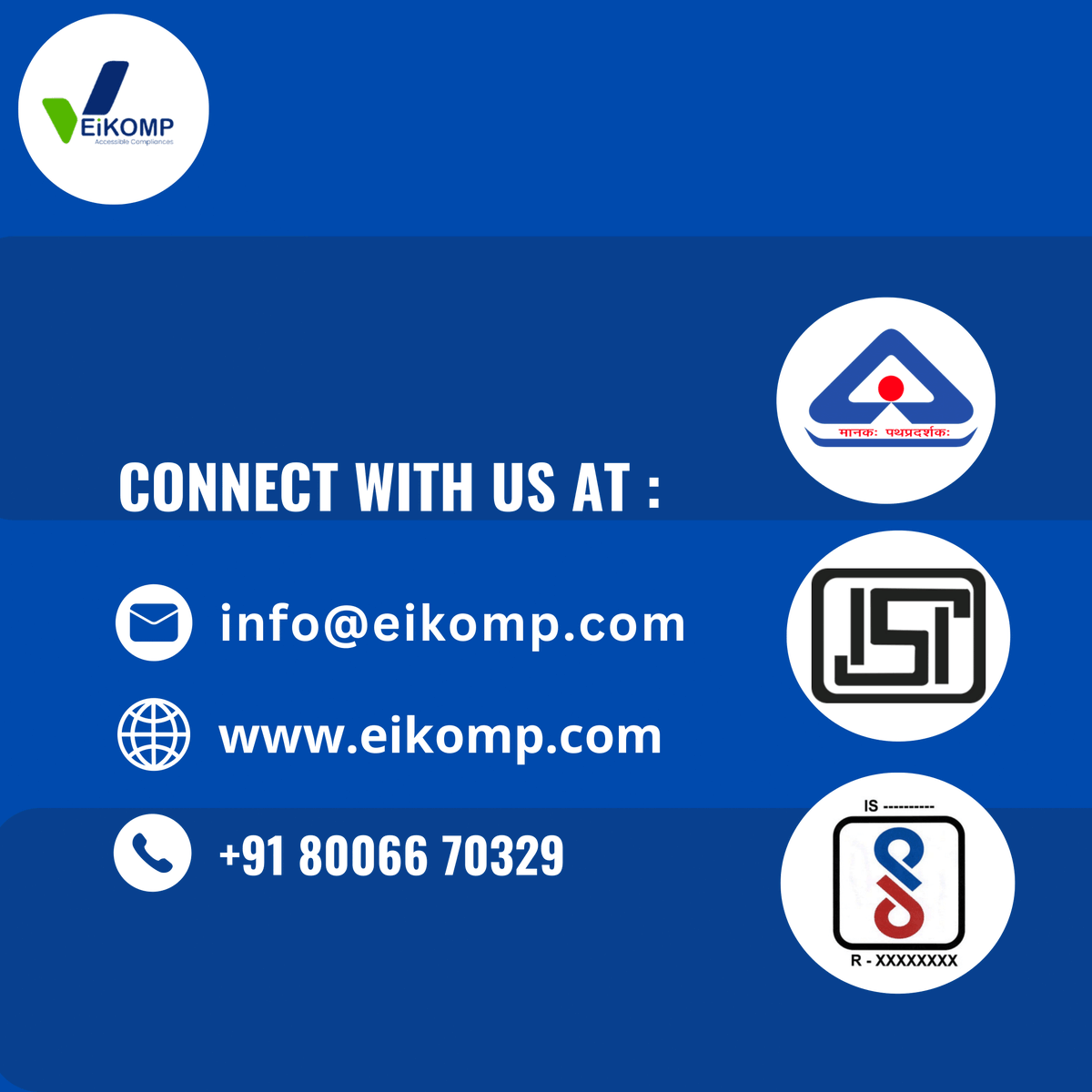 eikomp's tweet photo. #knowyourcompliance #biscertificate #electronic #automative #eikomp
@IndianStandards https://t.co/EFzlf92CzK