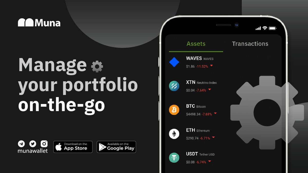 ogawallet's tweet photo. Muna app is designed to help you manage your crypto portfolio on-the-go, Whether you're at home, at work, or on vacation, you can manage your portfolio with just a few taps on your phone.

Download Muna Today! Available on Android and iOS.

#ChampionsLeague #Crypto #portfolio https://t.co/jUkdCaftXh