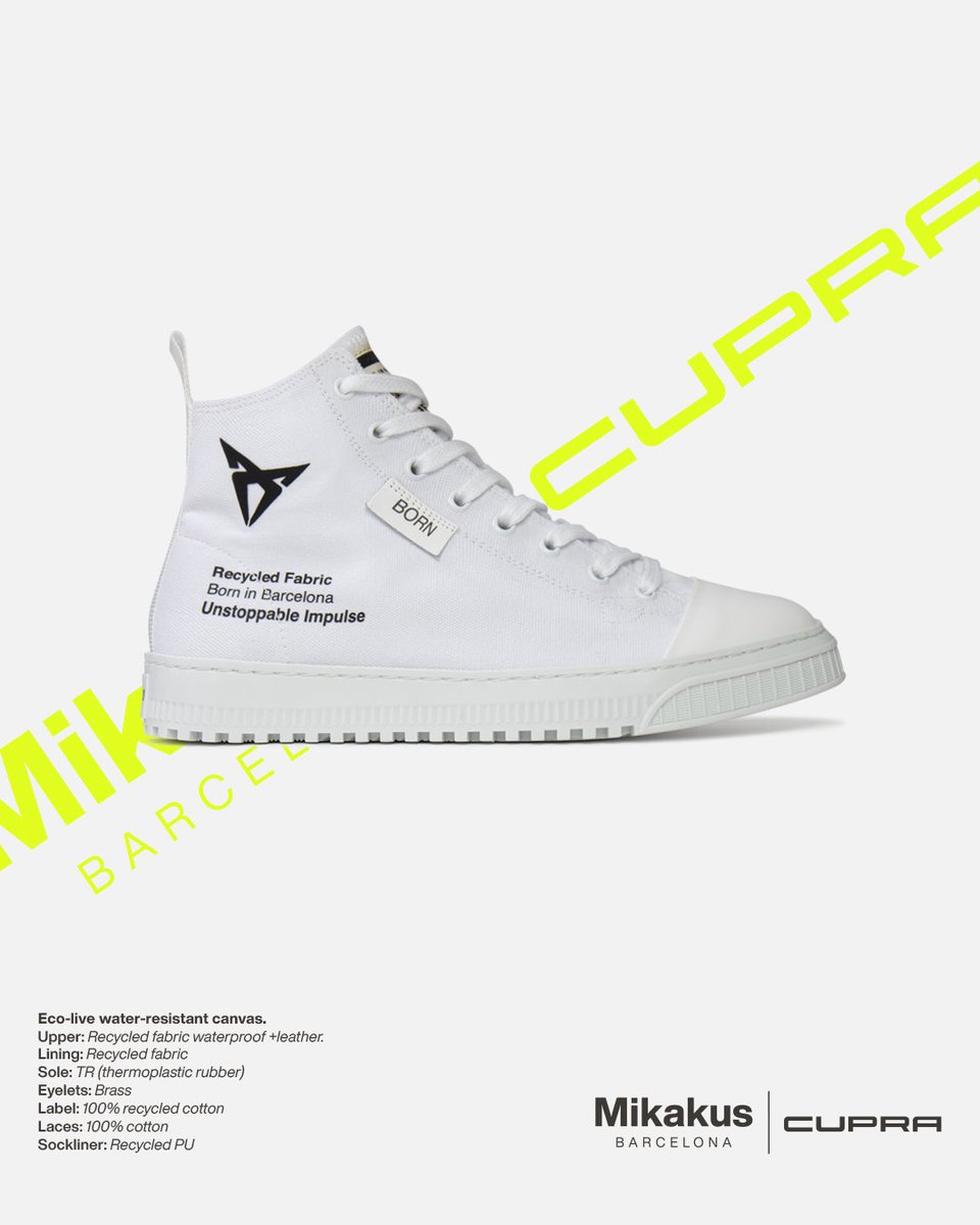 We are proud to present a new MikakusBorn: Mikakus Born x Cupra White. Made from ECOLIVE canvas and recycled cotton, this collaboration is a reflection of a shared motto: follow your own drive to get what you want.  mikakus.com #CUPRABorn <a href="/CUPRA_esp/">CUPRA España</a> <a href="/CUPRA/">CUPRA</a>