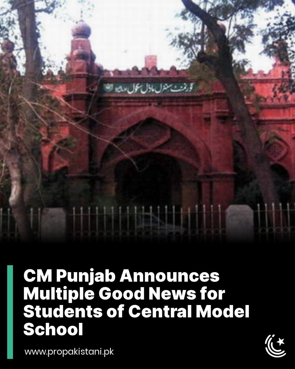 ProPakistaniPK's tweet photo. Grace marks, free books, monthly scholarships and much more.

Read More: https://t.co/PNHZIVBhrV

#CMPunjab #Lahore #CentralModelSchool https://t.co/h2KAMItq48