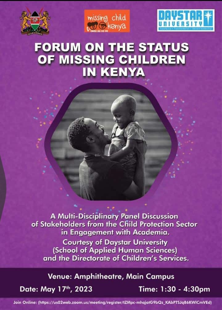 The alarming issue of missing children in Kenya continues to raise concerns and calls for urgent action . #missingchildKe 
Childrights