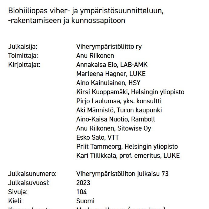 Suomen Biohiiliverkosto tweet media