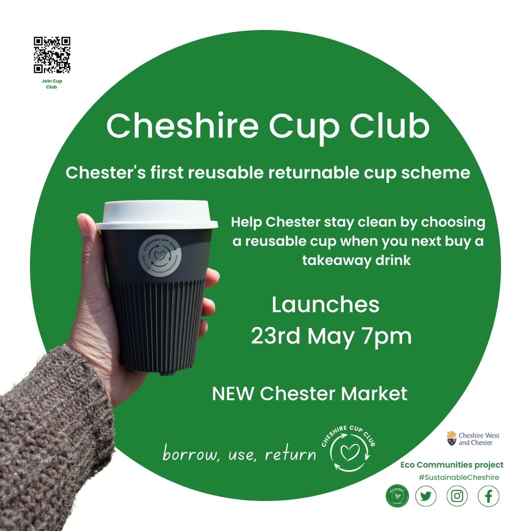 EcoCommunities_'s tweet image. Get yourself a drink and find out about our #CheshireCupClub scheme. 
What&apos;s it all about,
Which businesses are taking part in the trial and how it all works…. 
let’s create a circular community in Chester – #BorrowUseReturn
info
sustainablecheshire.uk/blog/
#keepchesterclean