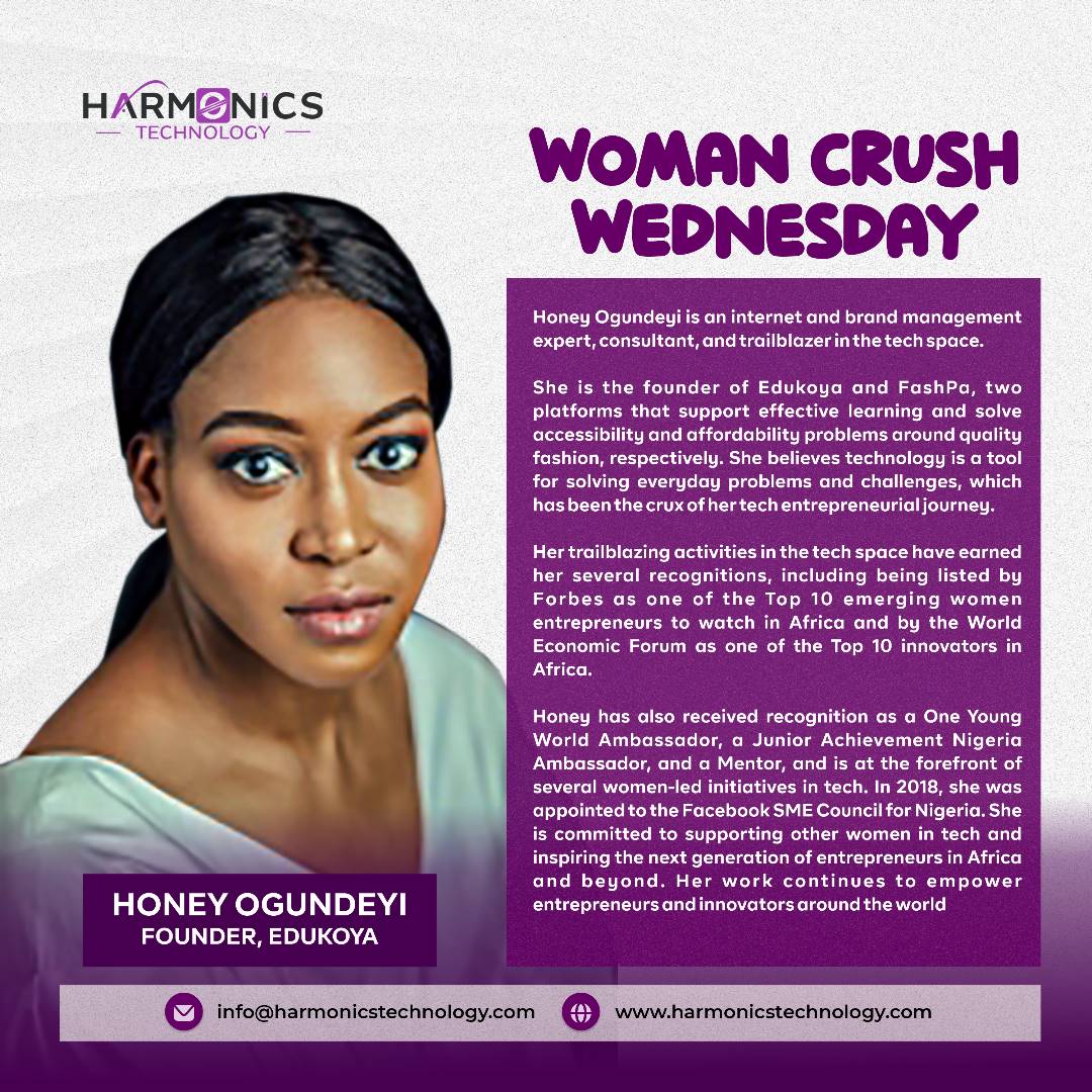 🎉 Today’s featured personality on #HTWCW's Spotlight is Honey Ogundeyi @HoneyOgundeyi! 🌟 She's an internet and brand management expert, consultant, and trailblazer in the tech space. 🚀