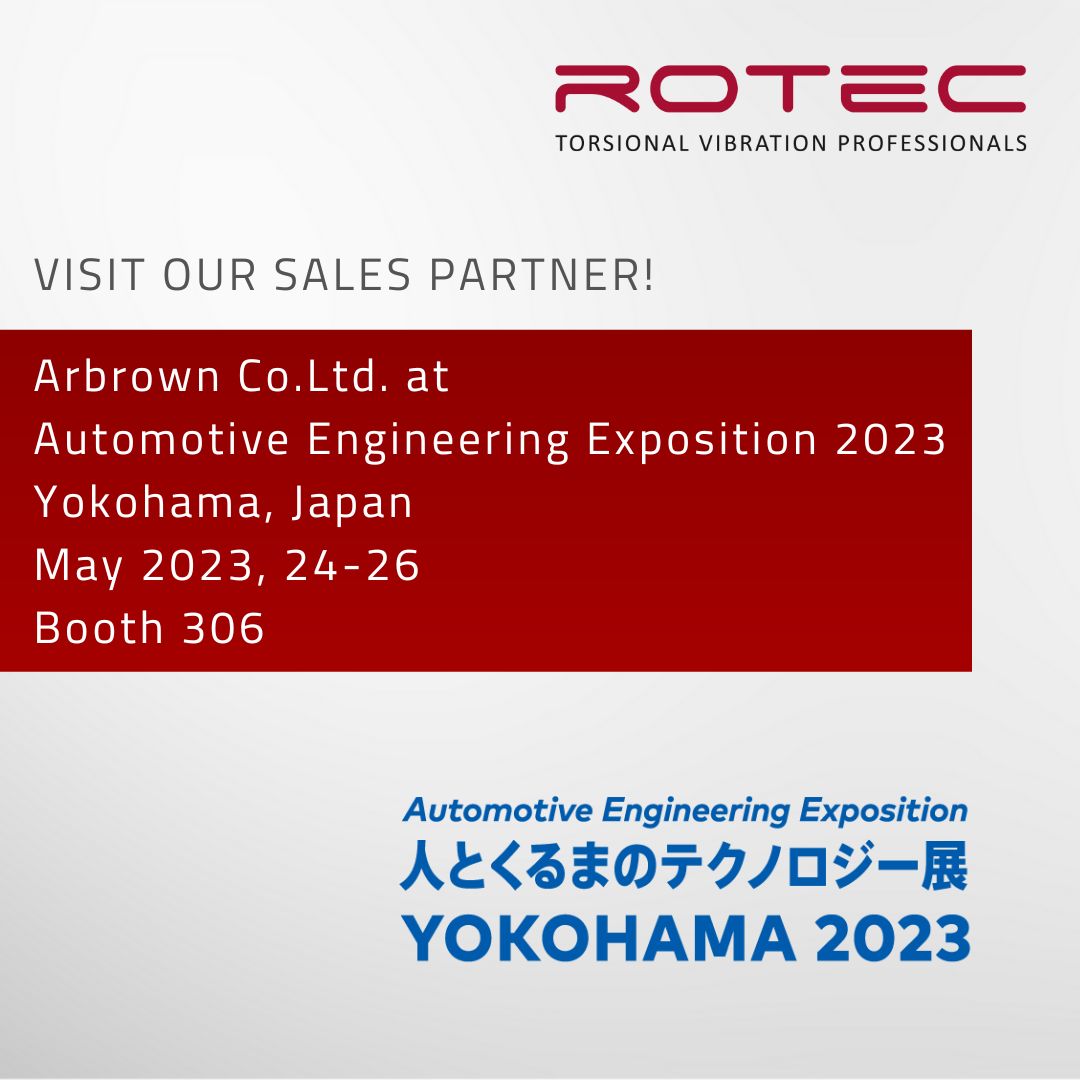 RotecMunich's tweet photo. Visit our sales partner Arbrown https://t.co/b8GyNfNOEE. at the Automotive Engineering Exposition Yokohama. Learn more about our integrated measurement and analysis solution for e-drives with KLARIC Measuring &amp; Testing. #measurement #technology #system #torsional #vibration https://t.co/VAwCxdRxXF