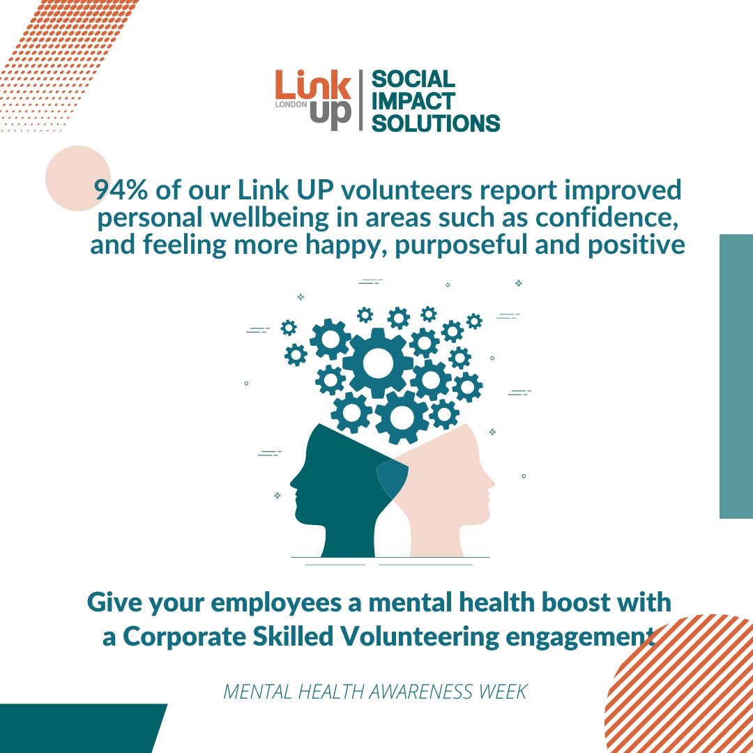 LinkUpLondonUK's tweet photo. Link UP London's corporate programme, Social Impact Solutions, is a great way to help boost employee mental health. Check out our #Corporate page to learn more https://t.co/YmXuEABpfo

#mentalhealthweek2023 #employeementalhealth #londonbusiness #londonbusinesses https://t.co/28p6XAtKP2