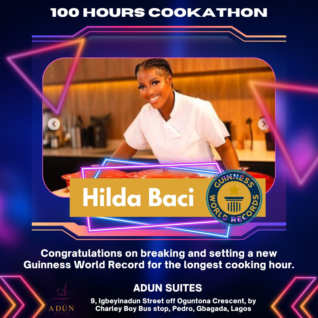 Congratulations Hilda Baci. Sabinus Arise TV Lamidi Apapa #guinessworldrecord #hildabaci Nigerian Police Ghana