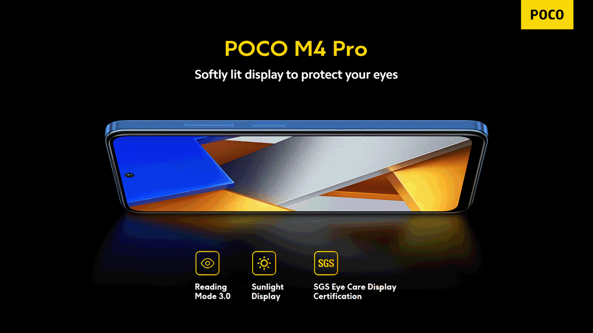 PocoPakistan's tweet photo. Complete eye protection while you scroll through your phone.
#POCOM4Pro #MaximizeYourFun https://t.co/o8ToyPtC6L