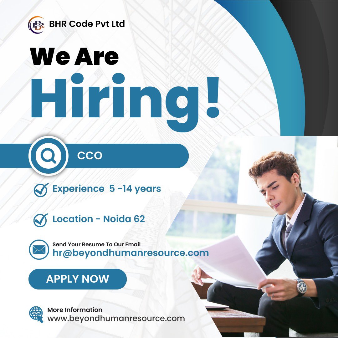 We're hiring for #Chief #Compliance #Officer (COO) someone with 5 -14 years would be a good match. 

Apply Now - beyondhumanresource.com/jobs/chief-com…

#hiringforbhr #opentoworkwithbhr #lookingtoworkwithbhr #chiefcomplianceofficer #hiring #financialbot