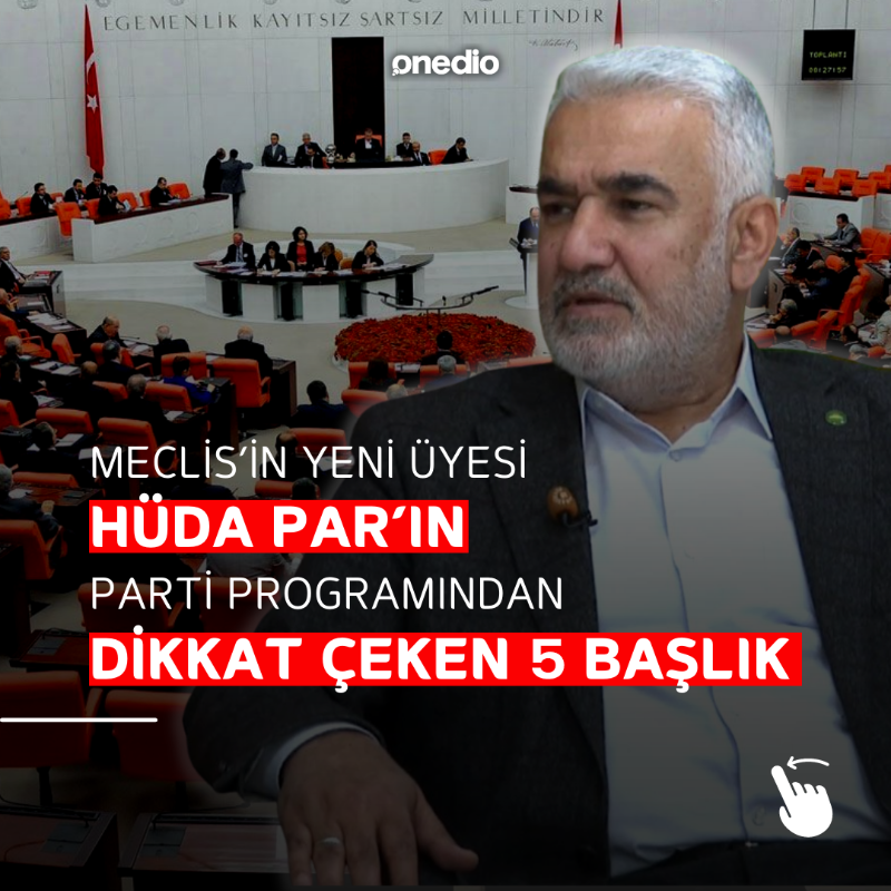 onedio's tweet photo. HÜDA PAR Meclis'te.