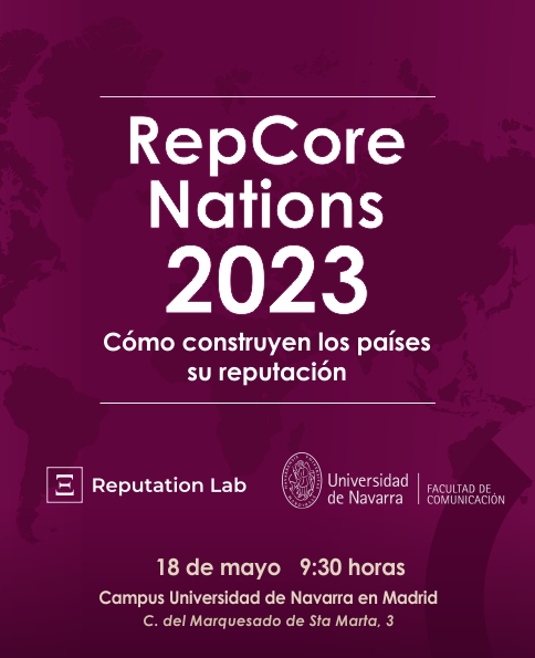 FPradoRI's tweet photo. Mañana revelaremos los resultados de #RepCoreNations 2023. ¿Cómo han influido los últimos eventos políticos y económicos en la #reputación de España? ¿Qué países tienen mejor #reputación en el mundo? ¿Nos acompañas en @unav? @merc_unav #ReputationLab
https://t.co/358na44Nfv https://t.co/h8AShM3mp6