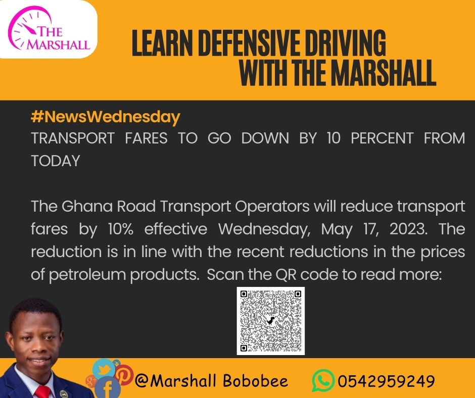 BobobeeMarshall's tweet photo. Hello there,
It's News Wednesday!
#LearnDefensiveDrivingWithTheMarshall
#TheBestSafetyDeviceIsTheMotorist
#Corporate&IndividualDriverTraining
#TheMarshallDrivingConsult
#NewsWednesday
Like, Comment and Share!@GhPoliceService @DVLAGhofficial @NRSAGhana @streetsense_gh https://t.co/Tntnyn9j7H