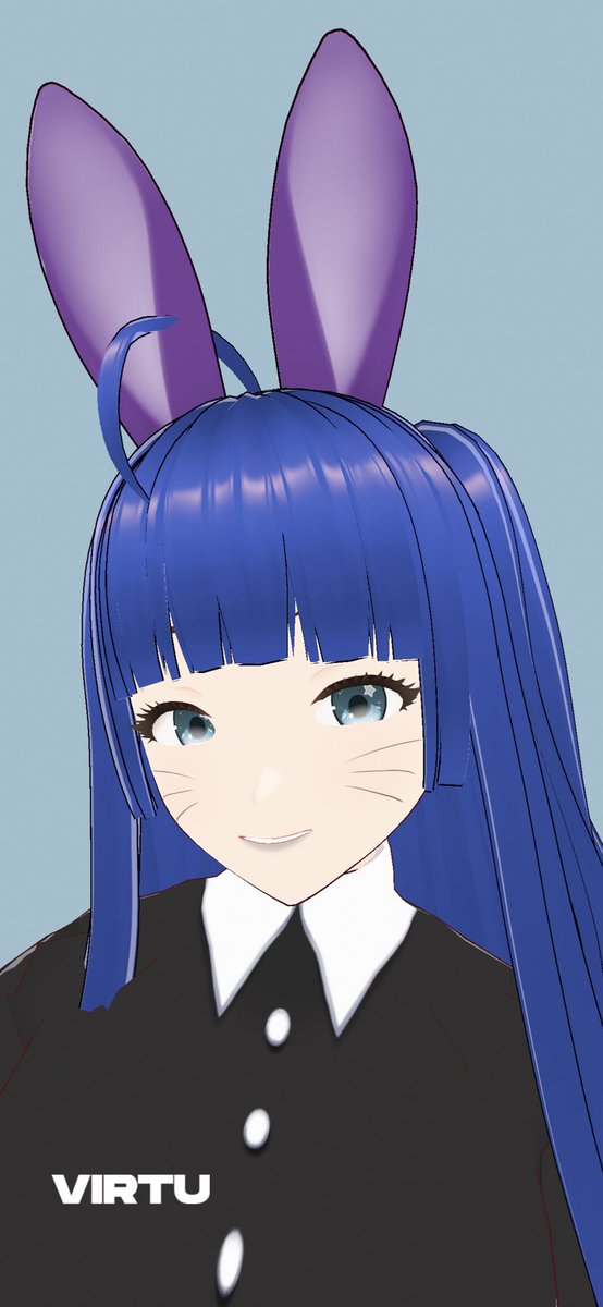 Dread_Bunny13's tweet photo. Experimenting with my new vTuber avatar 🩵🩵🩵🩵#DreadBunny #vTuber (she’s much cuter than me 🥰) https://t.co/fKKiFVWmrM