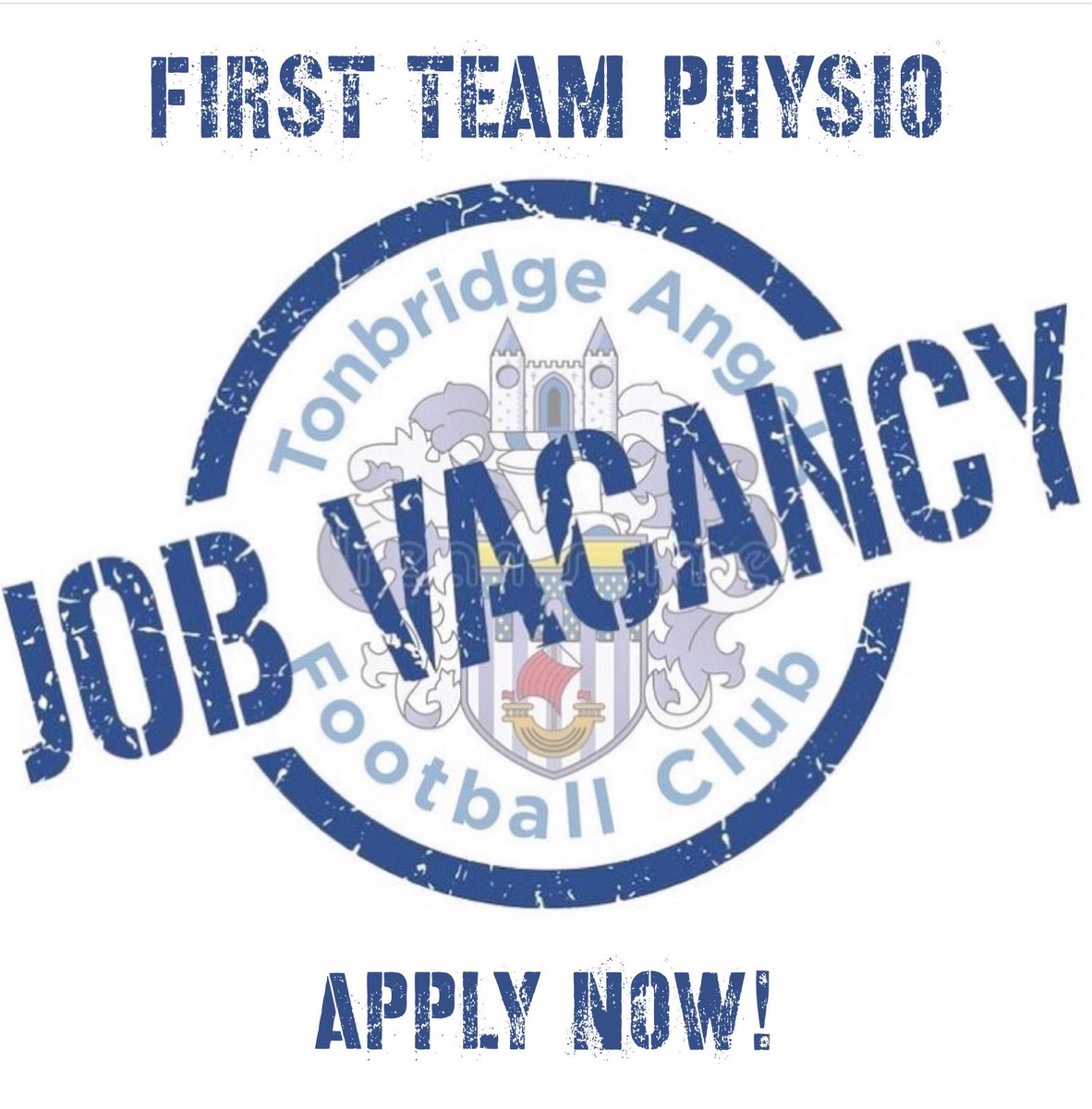 😇 | Vacancy - Club Physio

Your opportunity to join the Backroom Staff at Tonbridge Angels

View full details here 👇

tonbridgeangels.co.uk/first-team-new…