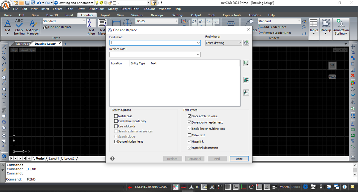 ActCAD #intelliCAD #CAD #BestCADSoftware #intellicad_11_1 #Command #FINDANDREPLACE