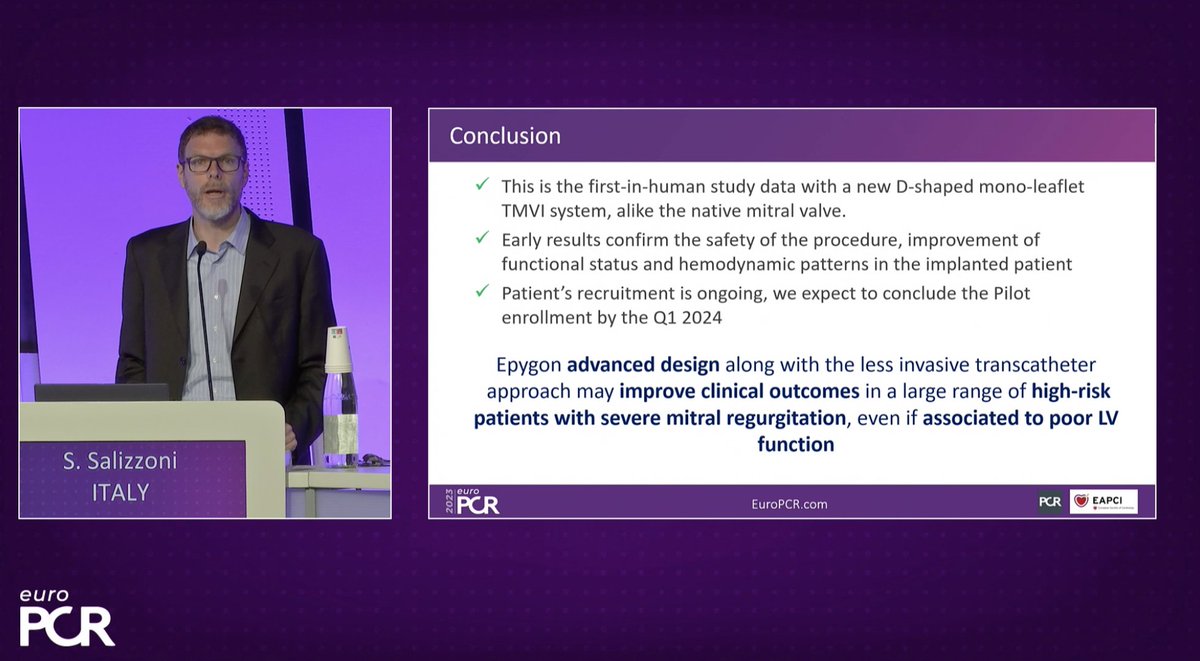 Sticchi_Alex's tweet photo. #Mitral & #Tricuspid #LBT session at #EuroPCR 2023:
Dr Salizzoni @cittasalute_to presented the early experience with a #dshape, #monoleaflet #TA #TMVR system #Epygon!
@PCRonline @sbrugaletta @guilbon @ABeneduceMD
@KardiologieHH @sbrugaletta @kiadeb87
@ANazmiCalik @FabienPraz https://t.co/fOiG1OKIPe