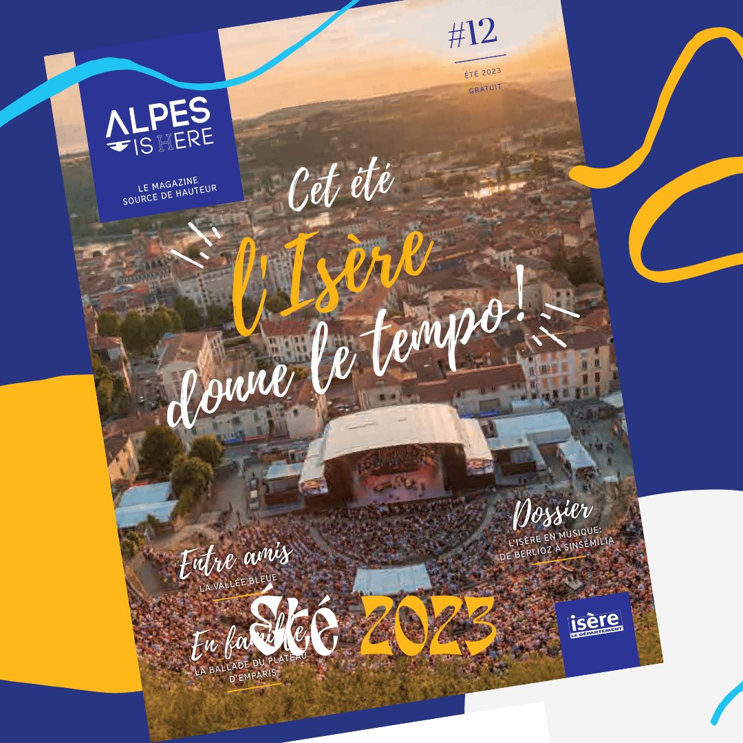 alpes_ishere's tweet image. Magazine ALPES ISHERE ✨ Le 12è numéro de l'été 2023 est sorti 🙌
✒ Co-construit avec les journalistes du @CDIsere  le magazine #alpesishere est édité à 620 000 exemplaires et distribué aux isérois et iséroises directement dans leur boîte aux lettres 
  👉isere-tourisme.com/brochures