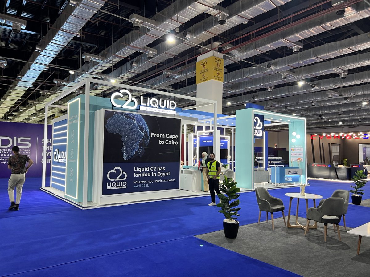 C2Africa_'s tweet photo. Day 2 of the @CdisEg Cybersecurity conference is underway, come and visit our booth (A-4) for a quick chat with our CEO, David Behr and leadership team, Lee Ambrose & Sherif Shaltout to learn more about the Liquid Cloud and Cybersecurity story.

#LiquidC2 #LiquidSecure #CDIS #WeC2It