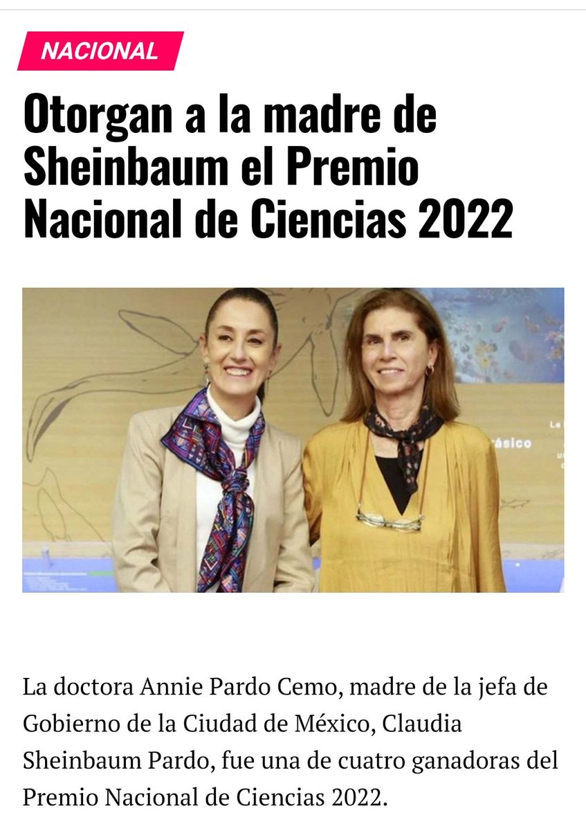 @JJDiazMachuca @Claudiashein También la mamá de la odiosa del Conacyt le entregó su premio, satrapras abusivas,ni tantita madre!!
#ClaudiaNoseraPresidenta