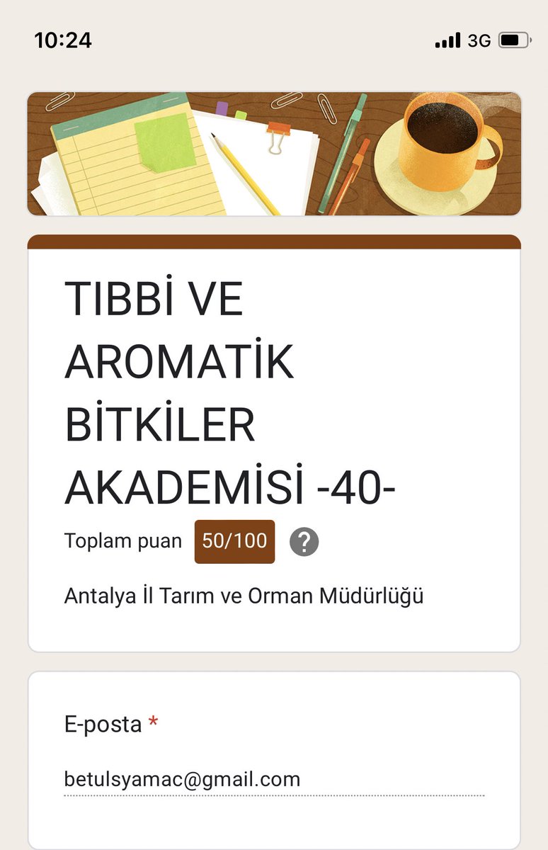 #Tabakademisi #GelecekTarımda 

Sınav sonucu