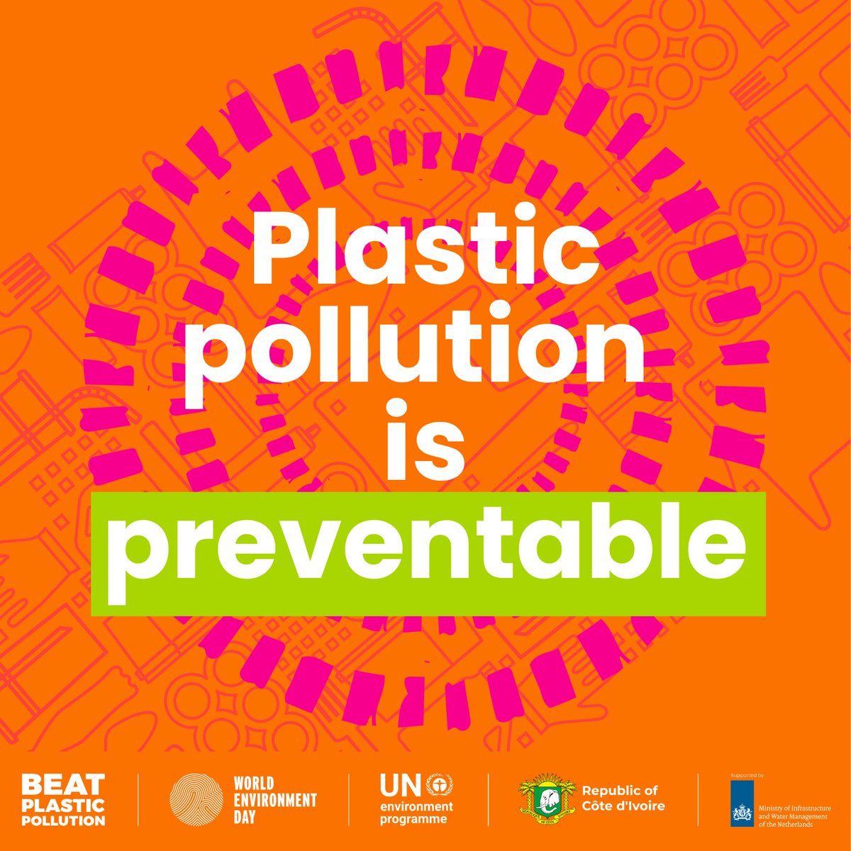 The best way to tackle plastic pollution is to prevent it in the first place! On #WorldEnvironmentDay, join @UNEP in calling for accelerated progress to #BeatPlasticPollution.