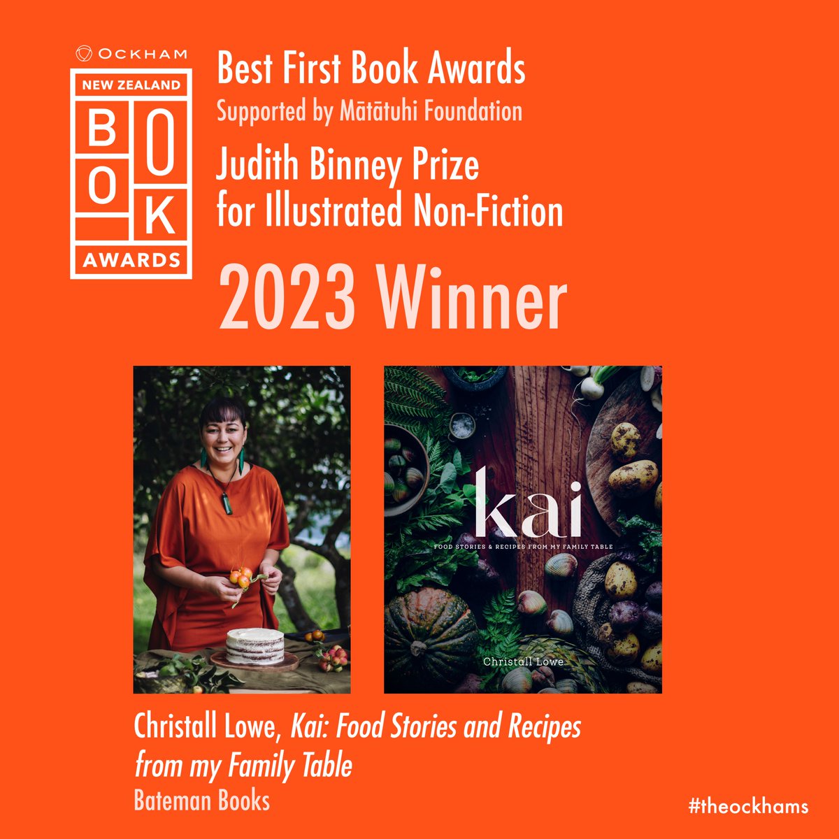 theockhams's tweet photo. @ChristallLowe wins Best First Book Ilustrated Non-Fiction! @BatemanBooks #theockhams https://t.co/YA8IMZsteE