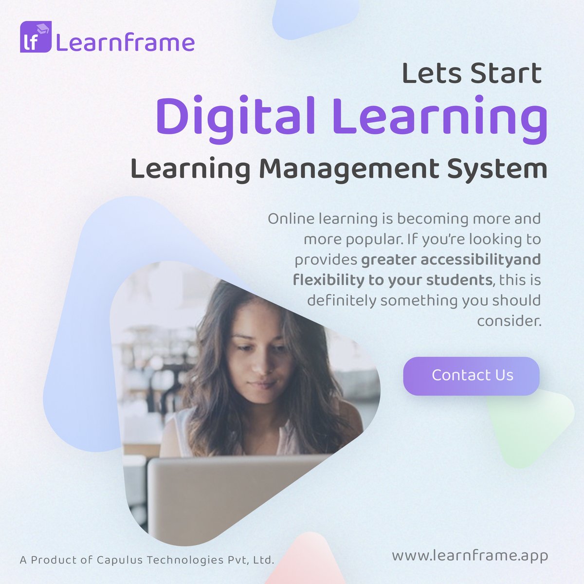 💡Dive into a world of interactive and immersive learning experiences and unlock boundless opportunities for growth and knowledge with LearnFrame, revolutionizing education one lesson at a time! 🎯📱🎓 
#LearnFrame #DigitalLearning #EducationEvolved
#universities #capulustech