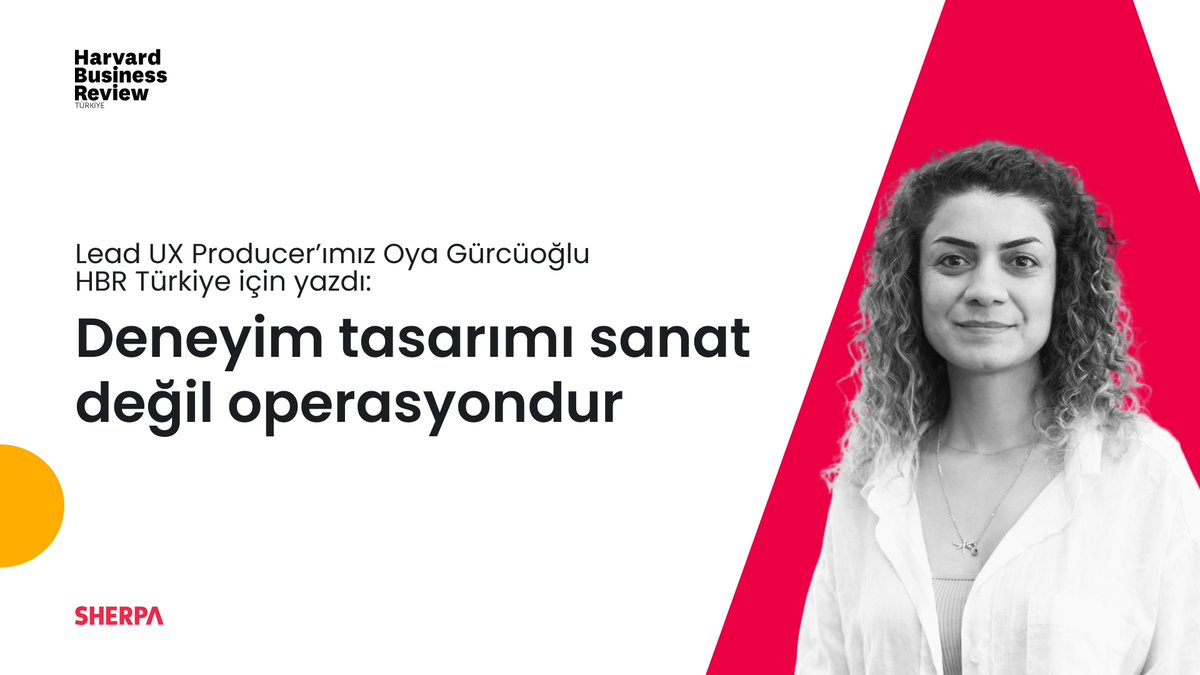 "Tasarım, genel kanının aksine, hayal gücünün sanatsal bir dışavurumundan ziyade analitik ve kullanıcı odaklı bir süreç." diyor takım arkadaşımız <a href="/oyagurcuoglu/">Oya Gurcuoglu</a>

Peki "operasyon" bunun neresinde? Onu da Oya'nın <a href="/HBRTurkiye/">HBR Türkiye</a> yazısında okuyabilirsiniz.

hbrturkiye.com/blog/deneyim-t…