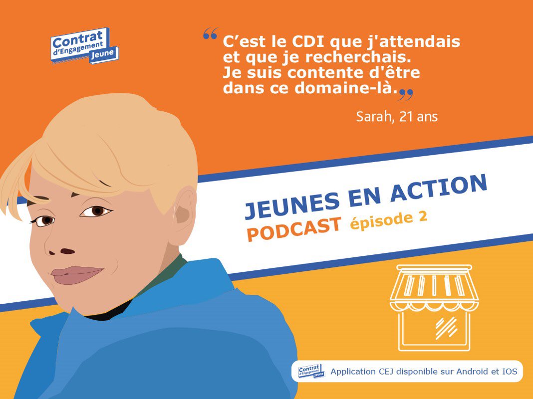 Contrat d'Engagement Jeune : comment l'accompagnement de @pole_emploi aide les #jeunes à s'insérer sur le marché du #travail ? 🤝

🎧 Suivez Sarah dans le 2e épisode de notre série de #podcasts sur le #CEJ ➡️ cdipodcast.com/broadcast/1697… <a href="/gouvernementFR/">Gouvernement</a> #1jeune1solution #TousMobilisés