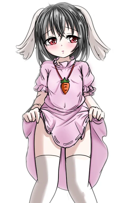 #なめこイラスト #東方 #因幡てゐ きょうの らくがき