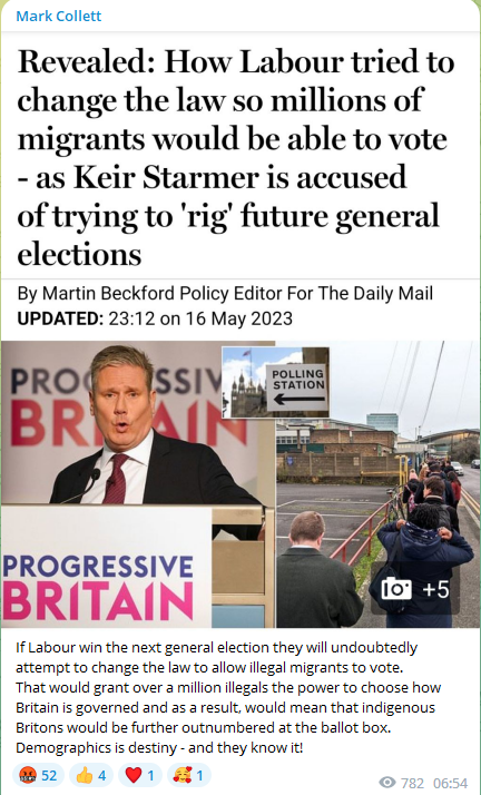 DrMarianaClaire's tweet photo. #MarkCollett aka #PatrioticAlternative. " change the law to allow illegal migrants to vote." Actually it was to change the law so migrants living, working and paying tax in the UK could vote in general elections. Try get your facts right. https://t.co/syM1TXUcDa