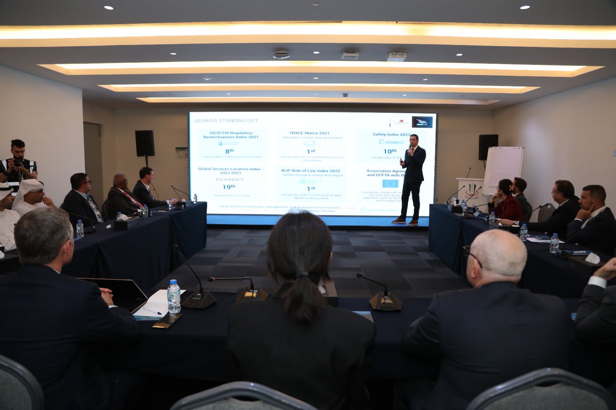 Enterprise Georgia's CEO, Mikheil Khidureli, discussed the investment, business, and economic environment of Georgia at a round table discussion at the Abu Dhabi Investment Forum AIM2023.

He also participated in a panel discussion on "Attracting Investments for Economic Growth".