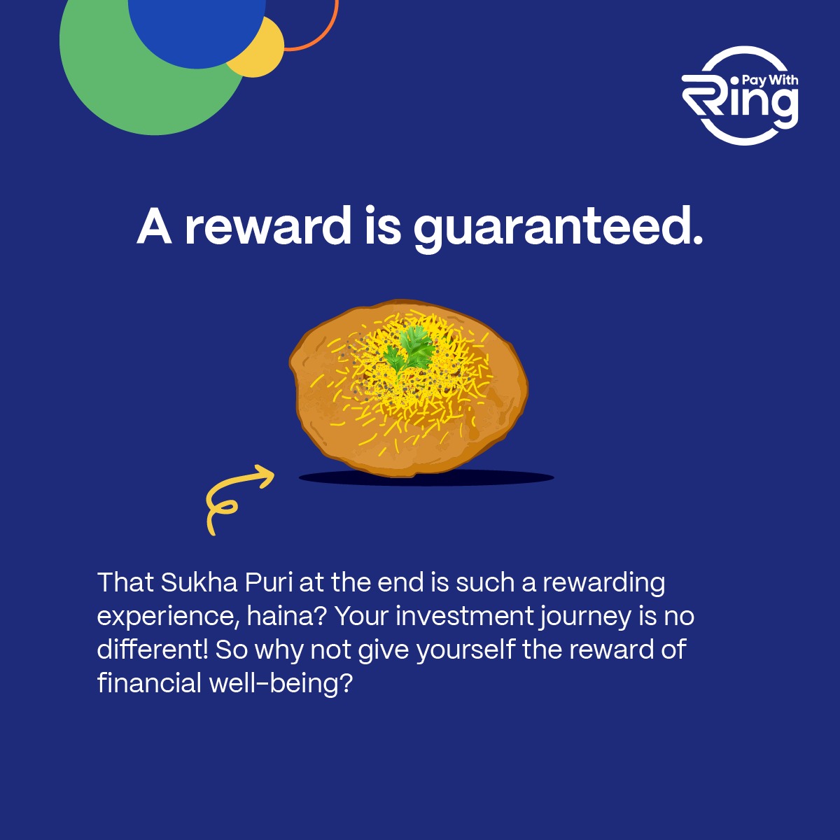 PaywithRing's tweet photo. Appetising investing lessons from your favorite street snack!
#paywithRING #panipuirilessons #streetfood #ringkaro #consumerapp #merchantapp https://t.co/9SvxutKT7Z