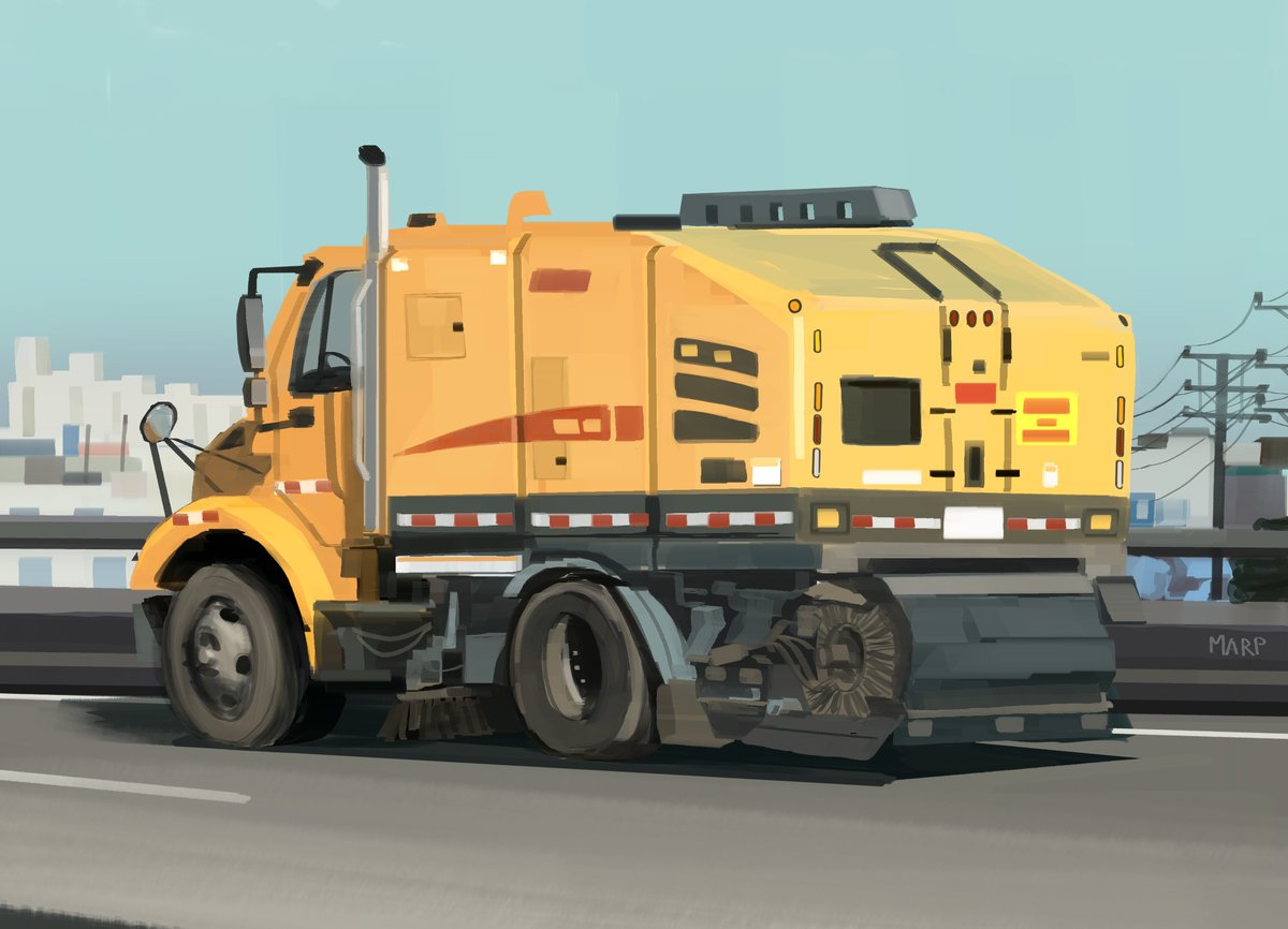 QRT something yellow from your gallery. 💛📷 🟨

Gotta be this street sweeping vehicle I did a painting study on recently