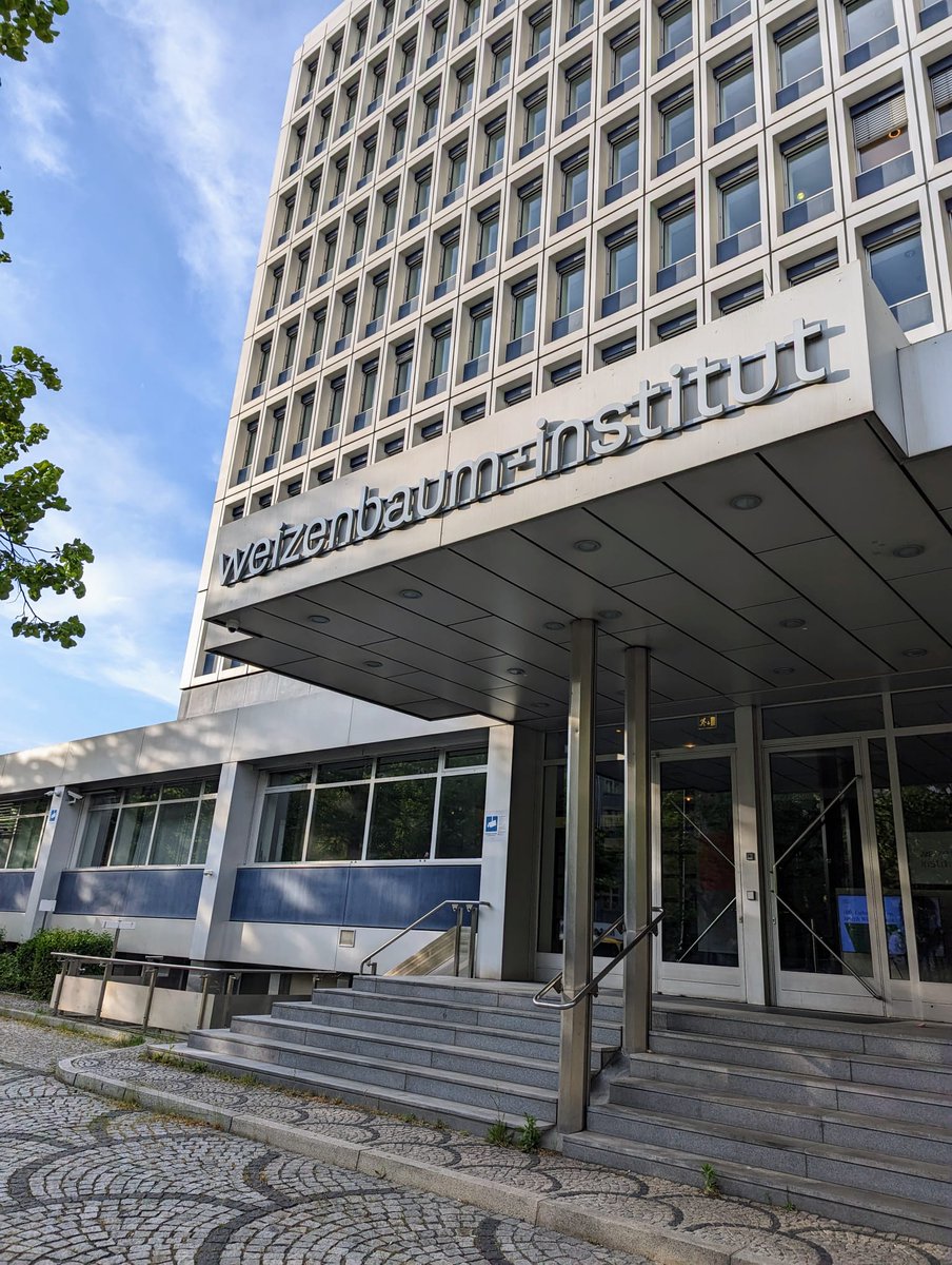 Started my position as a Research Fellow at the <a href="/JWI_Berlin/">Weizenbaum-Institut</a> in the Research Group "Norm Setting and Decision Processes" where I have the opportunity to work with researchers from different disciplines. Thank you so much for having me and the warm welcome! #WeizenbaumInstitut