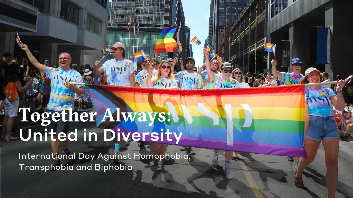 An diesem #Mai17 und jeden Tag stehen wir an der Seite der LGBTQIA+-Gemeinschaft, um die Vielfalt im Kampf gegen Homophobie, Transphobie und Biphobie zu würdigen.
 
 #IDAHOBIT2023 #IDAHOBIT #WeAreWSP #Diversity #Inclusion #Equity #UnitedInDiversity