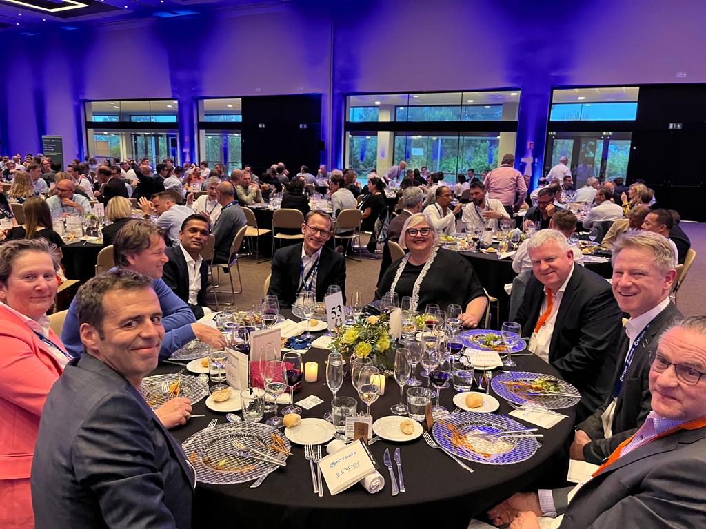 nttdata_inc's tweet photo. We innovate with clients and partners to jointly solve business challenges, invent new solutions and create market differentiation through #innovation. 

We're having a blast with the #NTTTeam at our Europe Leadership and Sales Kick off this week. 🤝 

#EUSKO #SalesKickOff https://t.co/EwWWbvN4Mu