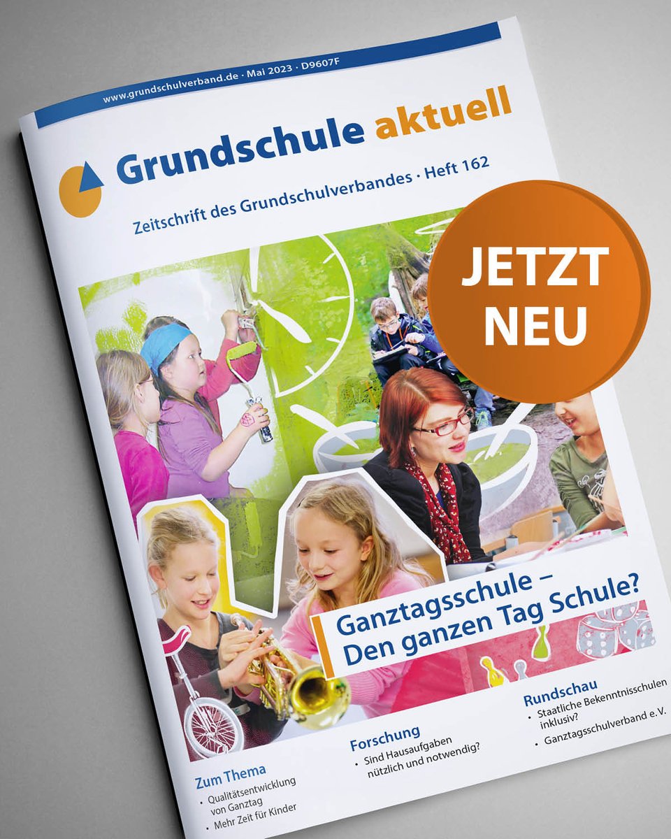Da ist sie, die neue #Grundschule aktuell des ⁦⁦<a href="/GSV_eV/">Grundschulverband e.V.</a>⁩, auch wir sind auf dem Cover. Eine besondere Freude, denn seit nunmehr 20 Jahren sind wir #Ganztagsschule. Und fast genauso lang sind wir schon Mitglied des@GSV_LGSA #Ganztag #Rechtsanspruch