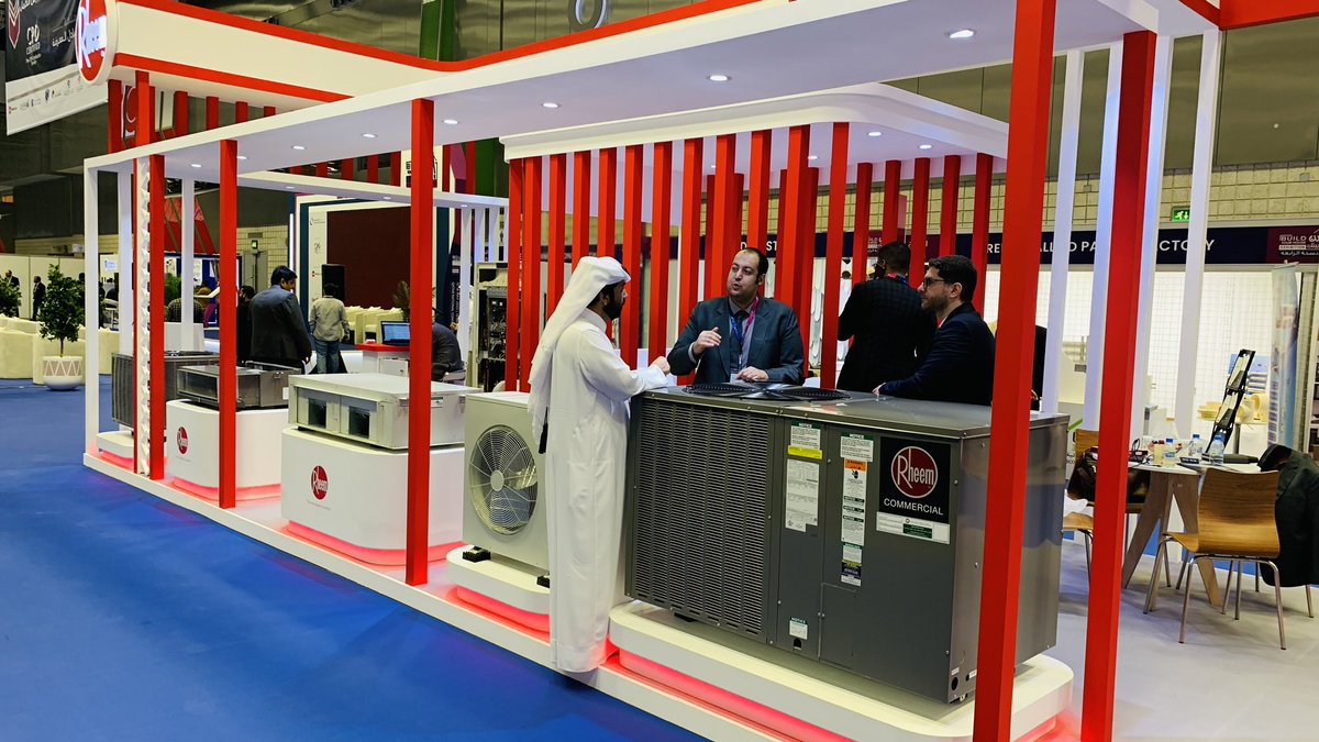rheemmea's tweet photo. Rheem Middle East &amp; Leminar Qatar teams are participating in Build Your House Exhibition 2023 which is held in Qatar.

#Rheem #BuildYourHouseQatar #BYH2023 #Qatar https://t.co/DVQGve3wzC