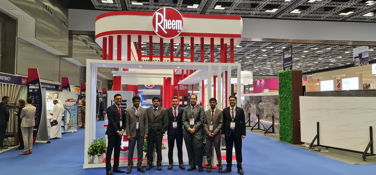 rheemmea's tweet photo. Rheem Middle East &amp; Leminar Qatar teams are participating in Build Your House Exhibition 2023 which is held in Qatar.

#Rheem #BuildYourHouseQatar #BYH2023 #Qatar https://t.co/DVQGve3wzC