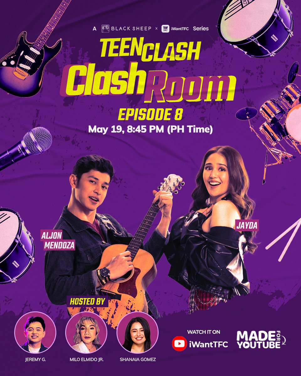 ofc_iwant's tweet photo. WE'RE BAAAACKKK!!! New CLASHROOM sesh coming ur way this FriYay!!! 😁😄u don't wanna miss this cuz we hangin' out with @jaydaavanzado and @AljonMendoza_!!! 🥰😍hosted by @soooooomiloo, @imjeremyg &amp; @gomezshanaia!

see u this MAY 19, 8:45PM on the iWantTFC Youtube Channel! https://t.co/u3cZPC3Tc8