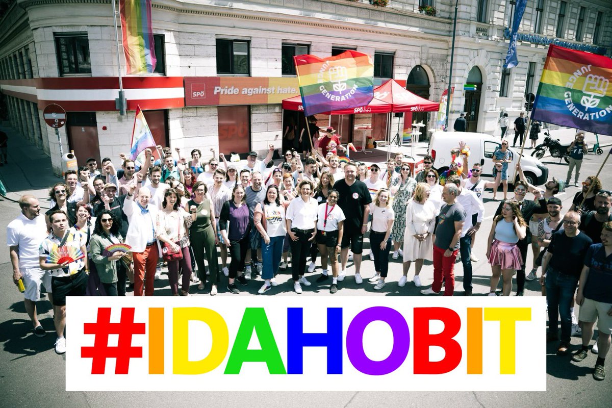 Heute ist der Internationale Tag gegen Homo-, Bi-, Inter- und Transphobie. Wir kämpfen dafür, dass niemand aufgrund von sexueller Orientierung oder Geschlechtsidentität diskriminiert wird. Seite an Seite mit der <a href="/soho_or_at/">SoHo Österreich</a> für Gleichstellung in allen Lebensbereichen. #IDAHOBIT