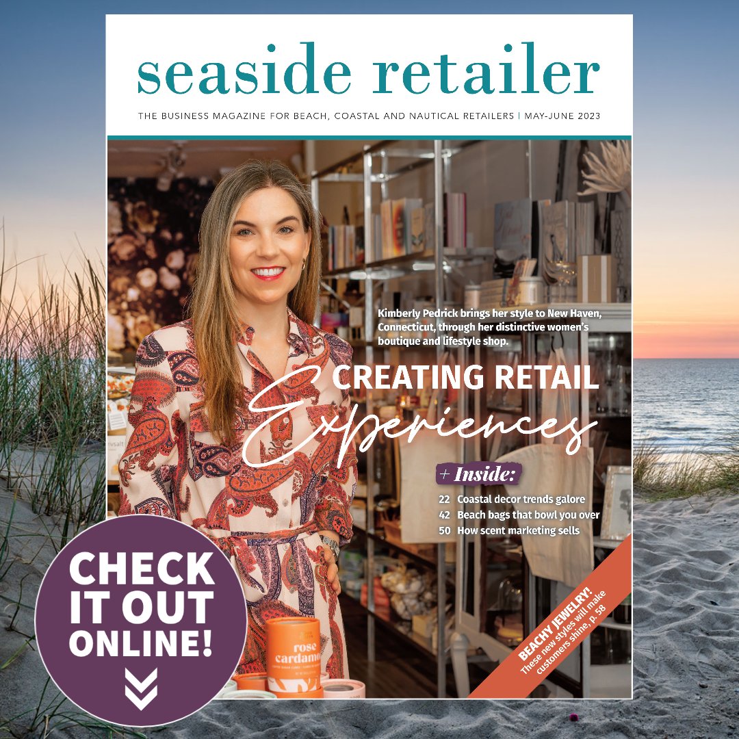 NEW ISSUE ALERT!! The May/June issue of Seaside Retailer is now available online and arriving in mailboxes soon. Check it out for the latest coastal home decor ideas ⚓, new beach bag styles 👝and the hottest jewelry trends💍 for the beach! 🌊 Go to seasideretailer.com
