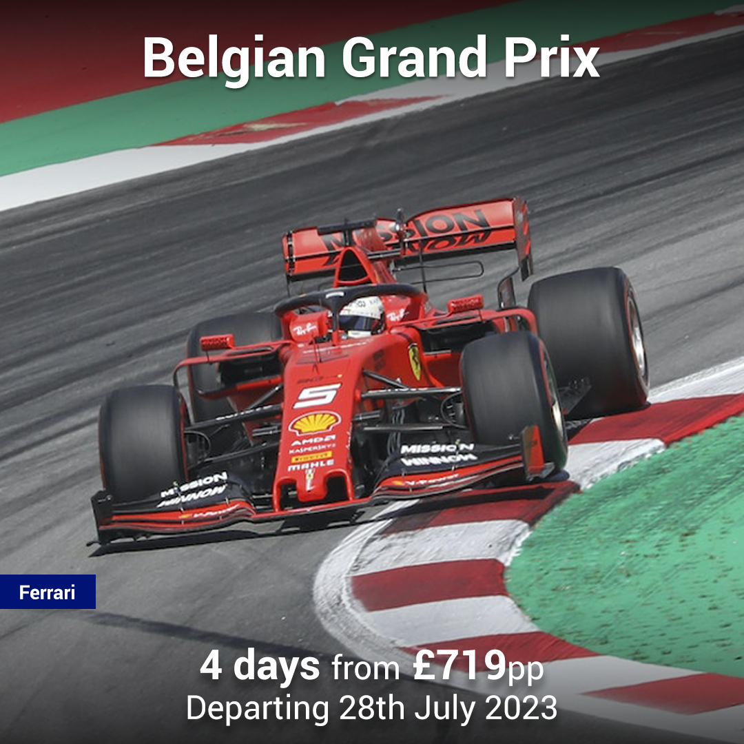 LegerHolidays's tweet photo. Join us for an unforgettable trip to the #BelgianGrandPrix! The coach round-trip and transfers, admission, and accommodation are ALL included, allowing you to relax and enjoy the thrill of the race. Book now for July to avoid missing out! >> https://t.co/T2VU3zkkb7 https://t.co/Ki9ezbRusz
