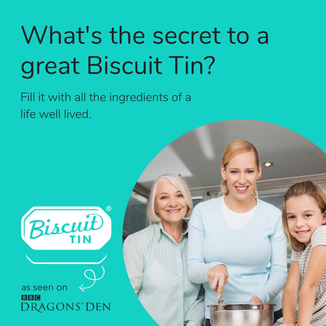 Baking biscuits is one of our favourite activities.

And it's a great analogy for setting up and using your Biscuit Tin. 

Find the perfect ingredients (life admin &amp; memories), mix together and feel satisfied you've done something great for the people you love.

Open yours today.