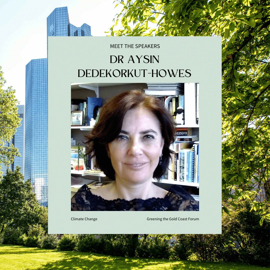 Greening the Gold Coast forum key speaker Dr Aysin Dedekorkut-Howes, MPIA, urban and environmental planner, tackles the big questions…Housing supply pressure V liveable urban futures? Are we green enough? Discover the motivations for urban greening buff.ly/3pLuGui